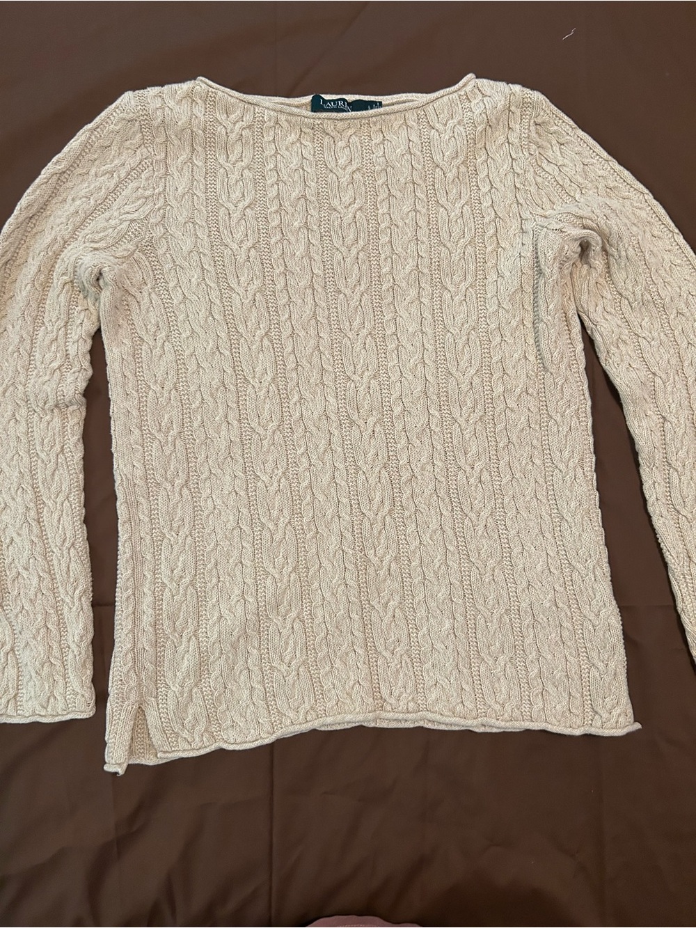 Ralph Lauren Cream Cable Knit sweater